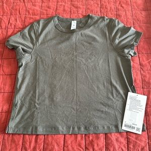 LULULEMON CLASSIC-FIT COTTON TEE-ARMY GREEN